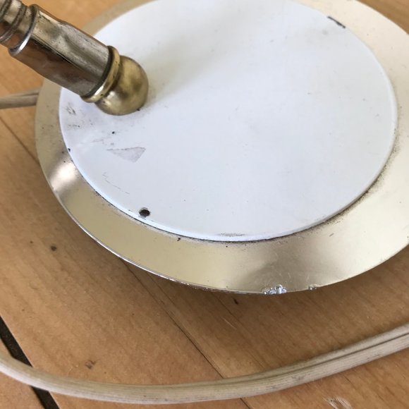 Brass & Chrome Gooseneck Round Base Lamp MCM Cannon Products USA Radionic - Picture 6 of 13